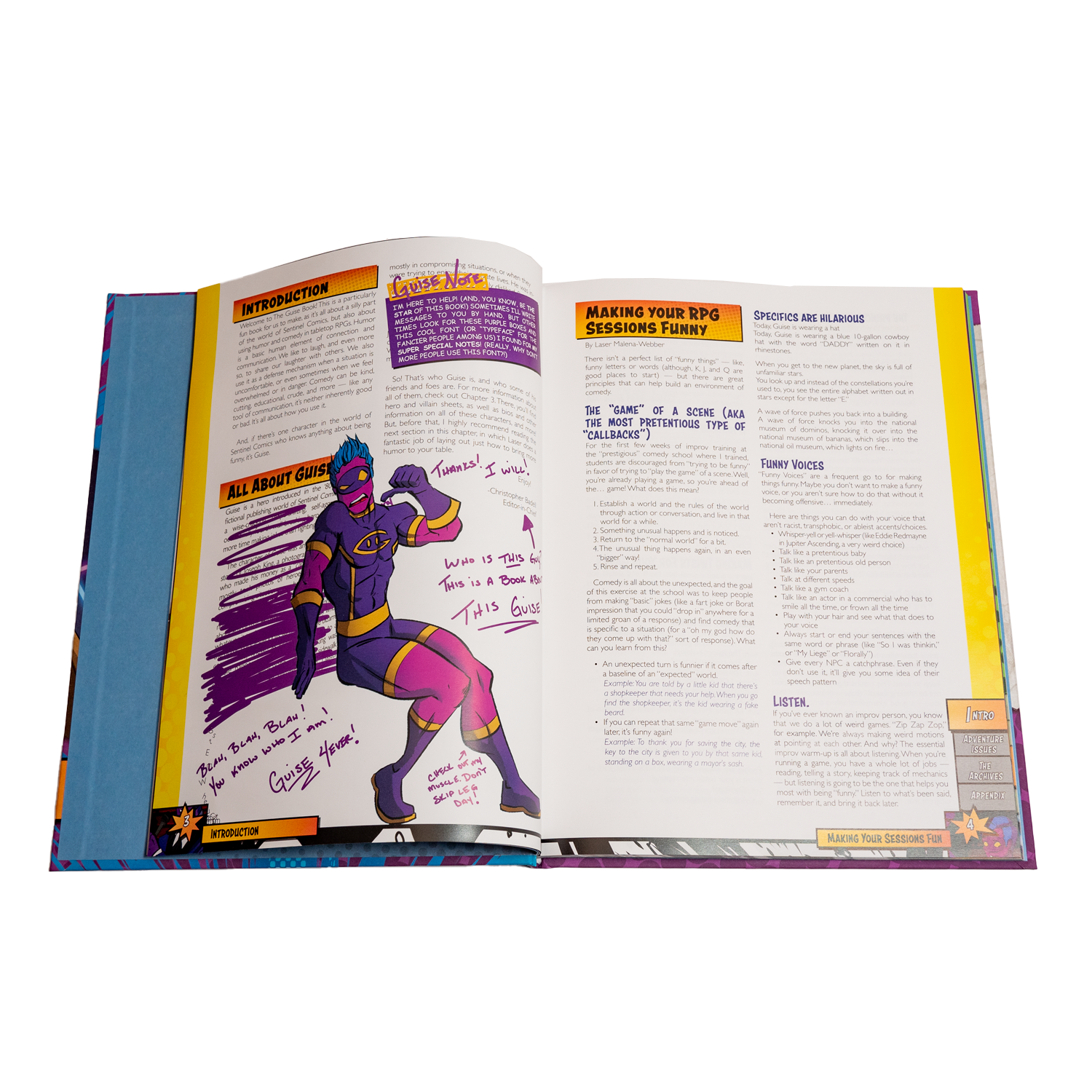 Sentinel Comics: The Roleplaying Game Guise Book!